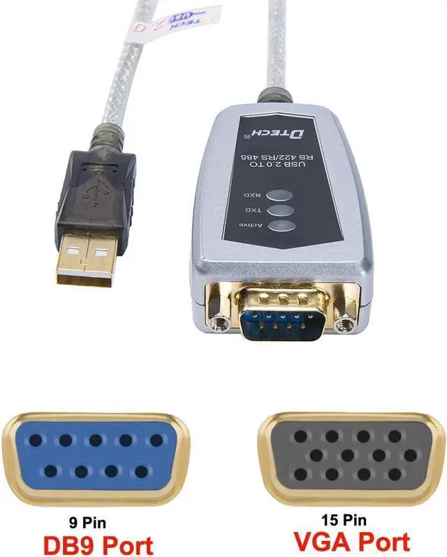 Alt view image 3 of 7 - DTECH 5m USB to RS422 RS485 Serial Port Adapter Cable with FTDI Chipset 5 Position Terminal Board for Windows 10 8 7 XP Mac 16ft