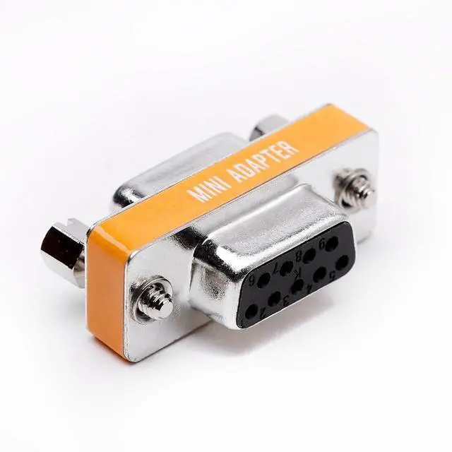Alt view image 3 of 4 - 5-Pack DB9 Null Modem Adapter Female to Female Slimline Data Transfer Serial Port Adapter F/F