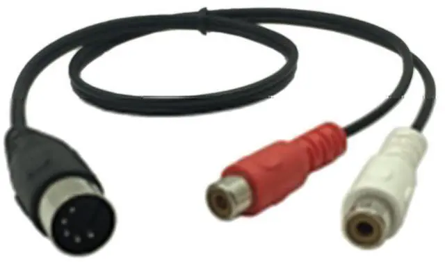 Alt view image 2 of 5 - Din 5 Pin Male to 2 RCA Female Professional Grade Audio Cable for Bang & Olufsen Naim Quad...Stereo Systems,1.6ft/0.5m