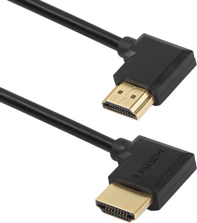 Alt view image 3 of 7 - Gold Plated High Speed 90 Angle Right HDMI Male to Left HDMI Male Adapter Cable Supports Ethernet, 3D and Audio Return (1M R-L),Elbow Plug HDMI CABLE 3ft