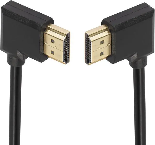 Alt view image 2 of 7 - Gold Plated High Speed 90 Angle Right HDMI Male to Left HDMI Male Adapter Cable Supports Ethernet, 3D and Audio Return (1M R-L),Elbow Plug HDMI CABLE 3ft