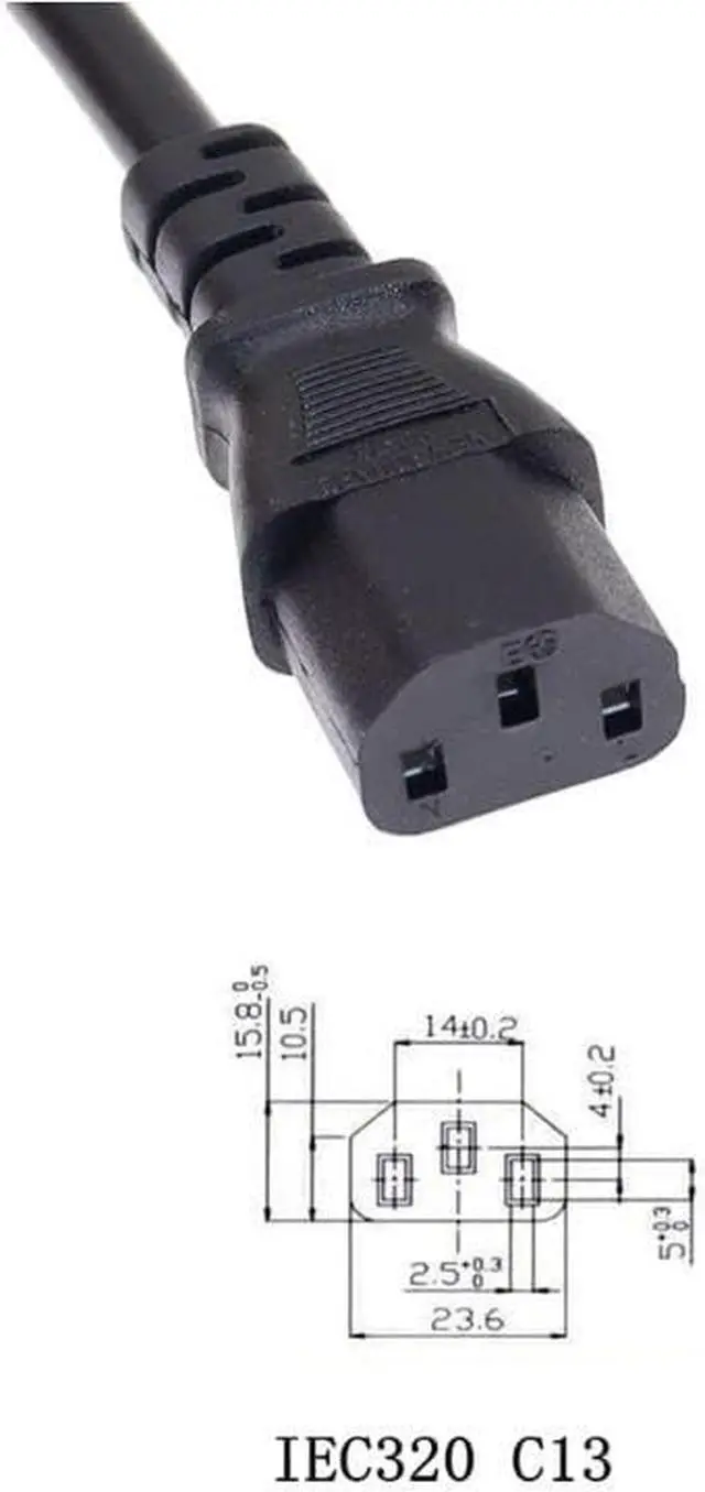 Alt view image 4 of 6 - NEMA L6-20P to C13 Power Cord Plug, Heavy Duty Computer Power Cord, 15A/250V, 14 AWG, Locking NEMA L6-20P to IEC-60320-C13 Computer Power Cable Replacement, 16ft/5m