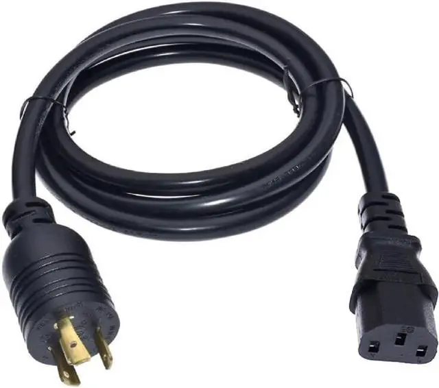 Main image of NEMA L6-20P to C13 Power Cord Plug, Heavy Duty Computer Power Cord, 15A/250V, 14 AWG, Locking NEMA L6-20P to IEC-60320-C13 Computer Power Cable Replacement, 16ft/5m