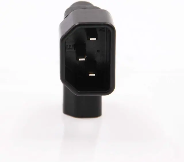 Alt view image 6 of 7 - (2-Pack) Left Angle Elbow PIug IEC C14 to C13 Power Converter Travel Plug Adapter,IEC 320 C14 to 90-Degree Left Angle IEC C13 Electrical Adapter,C13 C14 Cable Power Adapter(C14 to Left C13)