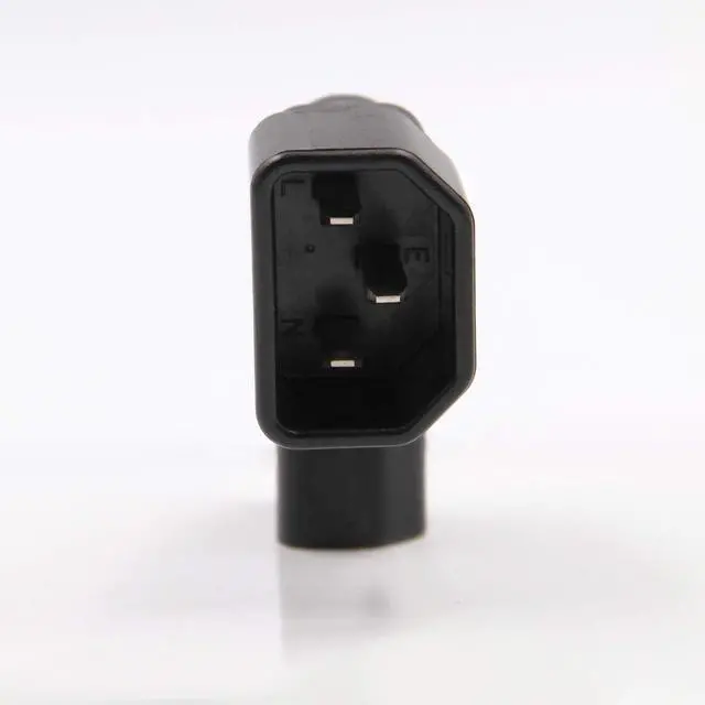 Alt view image 7 of 7 - (2-Pack) Right Angle Elbow PIug IEC C14 to C13 Power Converter Travel Plug Adapter,IEC 320 C14 to 90-Degree Right Angle IEC C13 Electrical Adapter,C13 C14 Cable Power Adapter(C14 to Right C13)