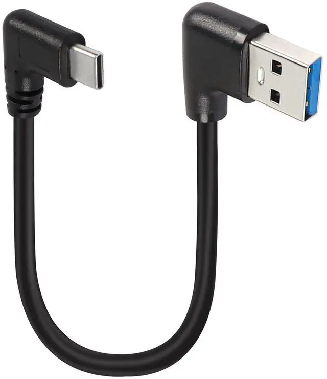 Main image of 1ft Short Right Angle USB Type C Cable, 90 Degree Angle 18W Fast Charging USB A to USB C Cable ,Right,0.3M