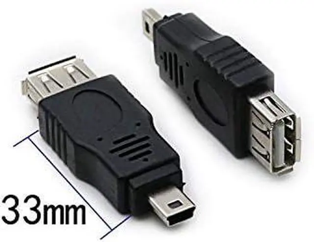 Alt view image 3 of 5 - 2 Pack USB 2.0 MINI USB Male to Type A Female OTG Adapter Connector Converter Coupler