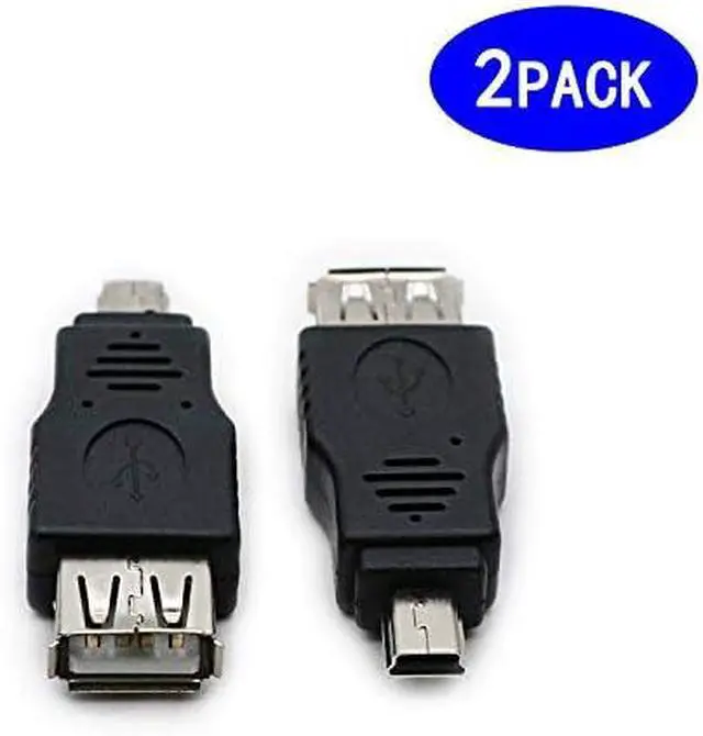 Alt view image 2 of 5 - 2 Pack USB 2.0 MINI USB Male to Type A Female OTG Adapter Connector Converter Coupler