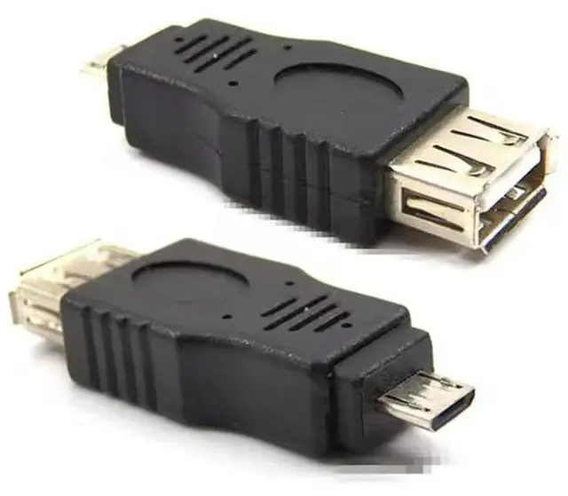 Main image of 2 Pack USB 2.0 Micro USB Male to Type A Female OTG Adapter Connector Converter Coupler ,USB2.0 A Female to Micro-USB Male