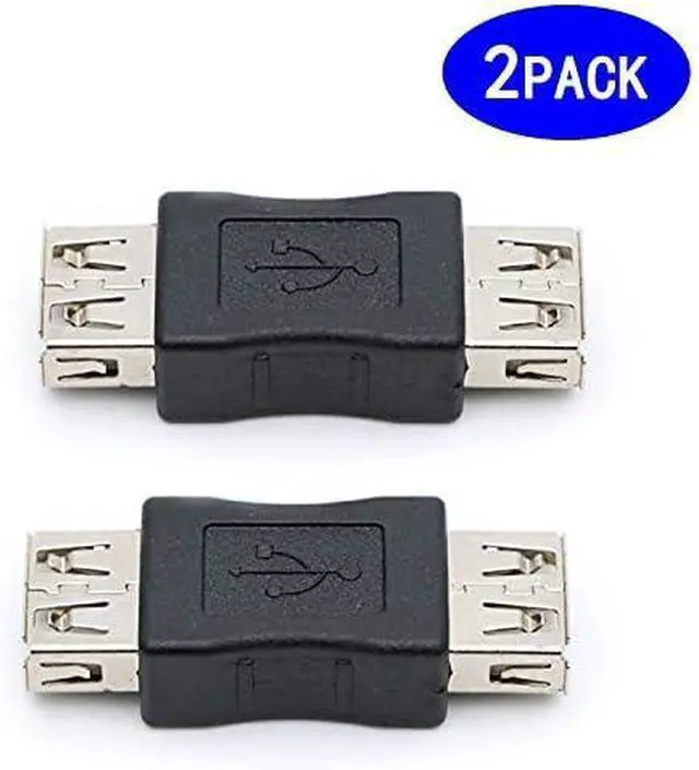 Alt view image 2 of 5 - 2 Pack USB 2.0 AF/AF Plug Type A Female to Type A Female Adapter Connector Converter Compatible with Laptop Computer Hard Drive Printer Camera