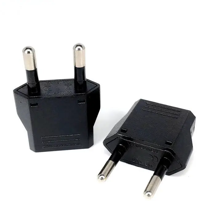 Main image of 5 Pack 2-Prong US To EU Travel Plug Adapter Power Converter ,Euro US Plug Adapter,US EU Plug Adapter Electrical Adapter,EU4.0mm Power Adapter Black Style B 4.0mm