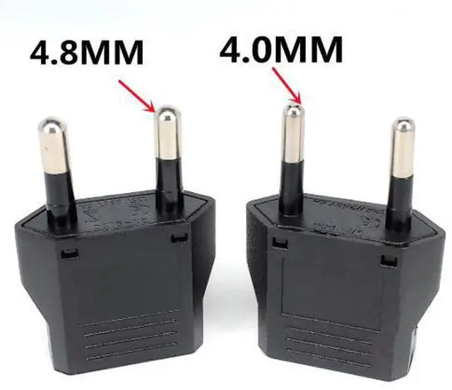 Alt view image 3 of 7 - 5 Pack 2-Prong US To EU Travel Plug Adapter Power Converter ,Euro US Plug Adapter,US EU Plug Adapter Electrical Adapter,EU4.0mm Power Adapter Black Style B 4.0mm