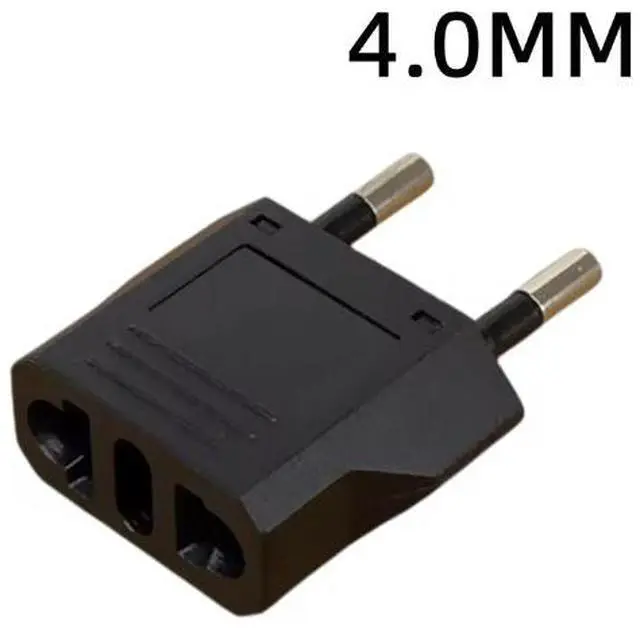 Alt view image 4 of 7 - 5 Pack 2-Prong US To EU Travel Plug Adapter Power Converter ,Euro US Plug Adapter,US EU Plug Adapter Electrical Adapter,EU4.0mm Power Adapter Black Style B 4.0mm