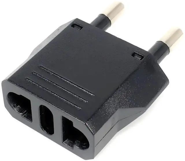 Alt view image 6 of 7 - 5 Pack 2-Prong US To EU Travel Plug Adapter Power Converter ,Euro US Plug Adapter,US EU Plug Adapter Electrical Adapter,EU4.0mm Power Adapter Black Style B 4.0mm