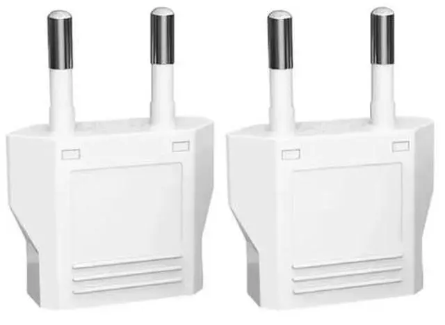 Alt view image 4 of 7 - 5 Pack 2-Prong US To EU Travel Plug Adapter Power Converter ,Euro US Plug Adapter,US EU Plug Adapter Electrical Adapter,EU4.8mm Power Adapter White Style B 4.8mm