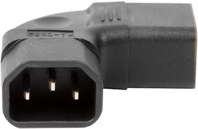 Alt view image 2 of 7 - 2-Pack IEC C14 to C19 Elbow Plug Power Converter Travel Plug Adapter, IEC 320 C14 Male to Right Angle IEC C19 Female Electrical Adapter