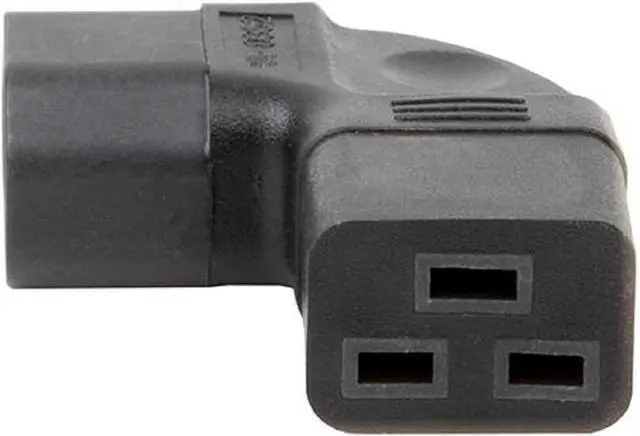 Alt view image 3 of 7 - 2-Pack IEC C14 to C19 Elbow Plug Power Converter Travel Plug Adapter, IEC 320 C14 Male to Right Angle IEC C19 Female Electrical Adapter