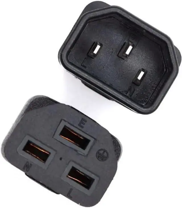 Alt view image 7 of 7 - 2-Pack IEC C14 to C21 Power Converter Travel Plug Adapter, IEC 320 C14 Male to C21 Female Electrical Adapter,IEC Adapter,Compatible with C19