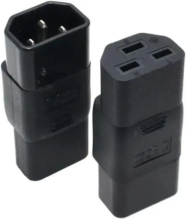 Alt view image 2 of 7 - 2-Pack IEC C14 to C21 Power Converter Travel Plug Adapter, IEC 320 C14 Male to C21 Female Electrical Adapter,IEC Adapter,Compatible with C19