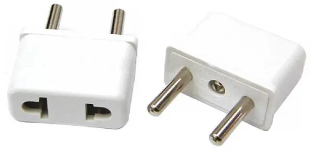 Main image of 5 Pack 2-Prong US To EU Travel Plug Adapter Power Converter ,Euro US Plug Adapter,US EU Plug Adapter Electrical Adapter,EU4.0mm Power Adapter White Style A 4.0mm