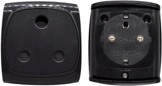 Alt view image 4 of 7 - Euro Schuko to South Africal Electrical Adapter Travel Plug Adapter,Toptekits EU Schuko CEE7/7 Male to South Africa Female Power Converter Travel Adapter, 16A 250V,1-Pack