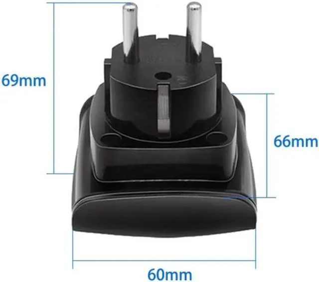 Alt view image 7 of 7 - Euro Schuko to South Africal Electrical Adapter Travel Plug Adapter,Toptekits EU Schuko CEE7/7 Male to South Africa Female Power Converter Travel Adapter, 16A 250V,1-Pack