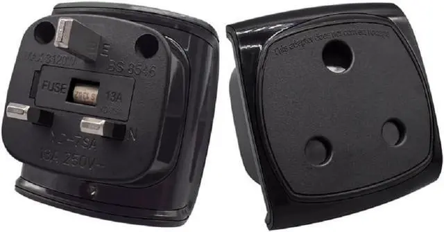 Alt view image 2 of 6 - UK to South Africa Electrical Adapter Travel Plug Adapter, UK BS1363 Male Plug to South Africa Female Socket Power Converter with 13A Fuse,1-Pack