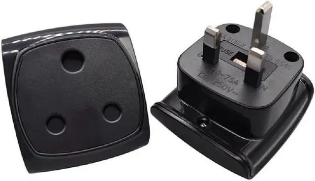 Alt view image 3 of 6 - UK to South Africa Electrical Adapter Travel Plug Adapter, UK BS1363 Male Plug to South Africa Female Socket Power Converter with 13A Fuse,1-Pack