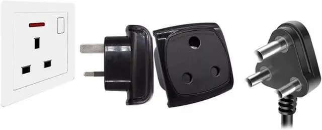 Alt view image 5 of 6 - UK to South Africa Electrical Adapter Travel Plug Adapter, UK BS1363 Male Plug to South Africa Female Socket Power Converter with 13A Fuse,1-Pack