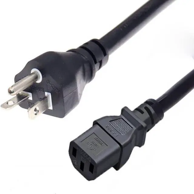 Main image of NEMA 5-20P to C13 Power Cord PC, US 3 Prong 5-20P to IEC320 C13 Computer Power Cord Replacement, IEC Power Cable, 6ft/1.8m, 14AWG , UL Listed
