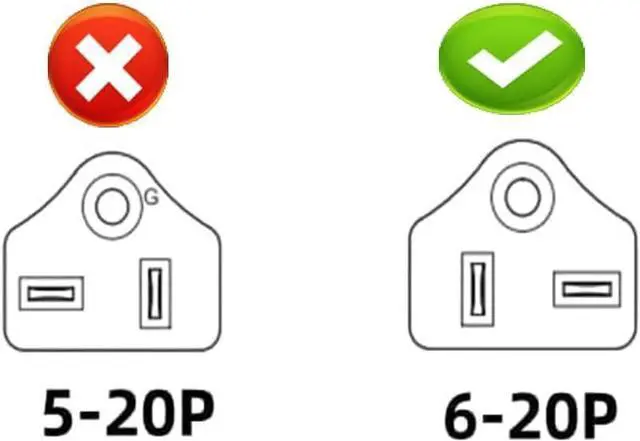 Alt view image 6 of 7 - NEMA 6-20P to C13 Power Cord Plug, US 3 Prong 6-20P to IEC320 C13 Computer Power Cord Replacement, for PDU UPS, 6ft/1.8m, 14AWG, UL Listed