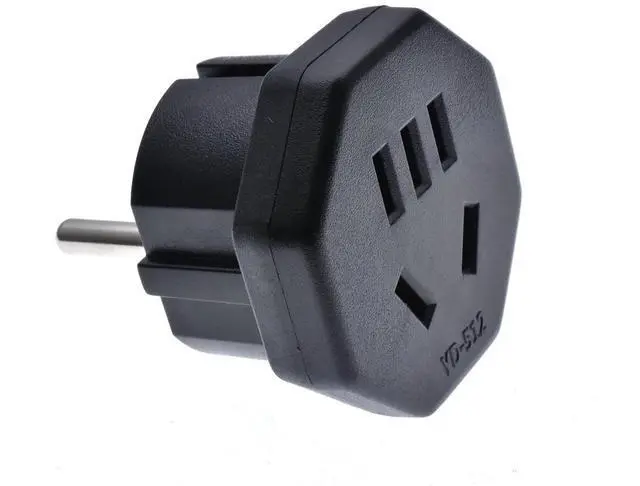 Alt view image 2 of 5 - 2 Pack European Schuko to 1-15R and Au Power Converter Travel Adapter, Euro CEE7 Schuko Male Plug to US 2 Prong 1-15R Female and Au Bs3112 Female Electrica Adapter