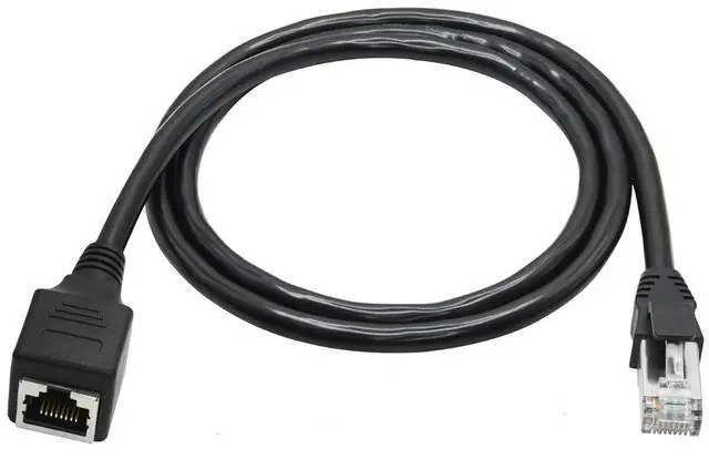 Alt view image 2 of 7 - Cat 6 Ethernet Network Cable RJ45 Male to Female Shielded Ethernet Network Connector Extension Cable for Router, Modem,16ft/500cm Without Screw Panel Mount