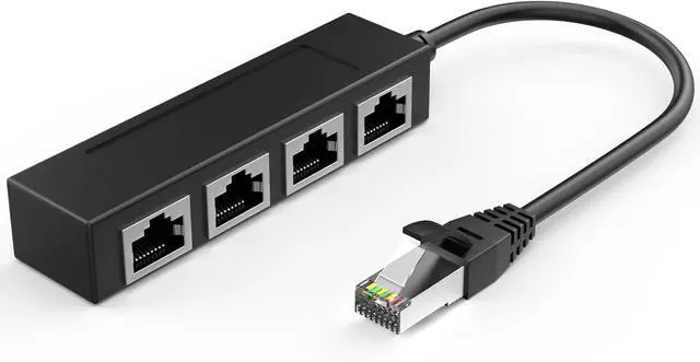 Main image of RJ45 1 Male to 4 x Female LAN Splitter Adapter Cable Suitable Super Cat6, Ethernet Splitter Cable Suitable Super Cat5, Cat5e, Cat6, Cat7 LAN Ethernet Socket Connector Adapter ONE Internet,RJ45 1 to 4