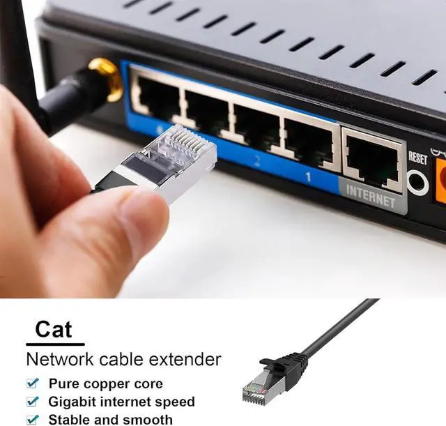 Alt view image 4 of 7 - RJ45 1 Male to 4 x Female LAN Splitter Adapter Cable Suitable Super Cat6, Ethernet Splitter Cable Suitable Super Cat5, Cat5e, Cat6, Cat7 LAN Ethernet Socket Connector Adapter ONE Internet,8inch/0.2m