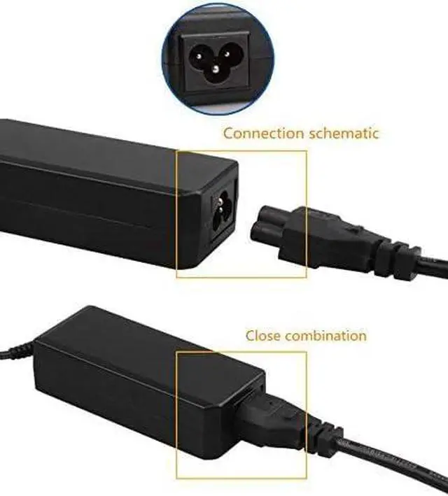 Alt view image 5 of 7 - European EU 2-Prong to C5 Short Power Cord Plug, Europe 2-Prong CEE7/16 Standard Plug to Mickey Power Cord with Europe VDE Cord Short Laptop Portable IEC Cable,18AWG,1ft/30cm