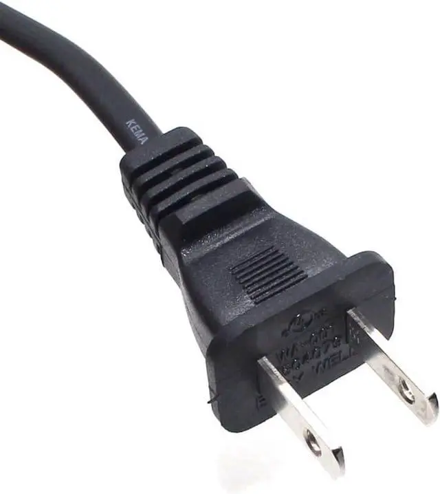 Alt view image 7 of 7 - NEMA1-15P to C5 Short Power Cord Plug, Non-Polarized 2-Prong US Plug to Right Angle IEC C5 Computer Laptop Portable Retractable Power Cord Elbow Plug, 18AWG, 30-75cm