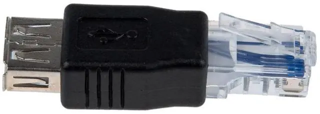 Alt view image 5 of 7 - 2 Pack USB 2.0 Type A Female to RJ45 Male Adapter Connector Converter Compatible with Laptop Computer Hard Drive Printer Camera USB2.0 A Female to RJ45 Male