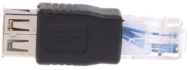 Alt view image 6 of 7 - 2 Pack USB 2.0 Type A Female to RJ45 Male Adapter Connector Converter Compatible with Laptop Computer Hard Drive Printer Camera USB2.0 A Female to RJ45 Male