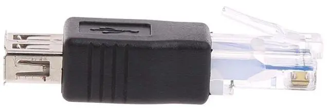 Alt view image 7 of 7 - 2 Pack USB 2.0 Type A Female to RJ45 Male Adapter Connector Converter Compatible with Laptop Computer Hard Drive Printer Camera USB2.0 A Female to RJ45 Male