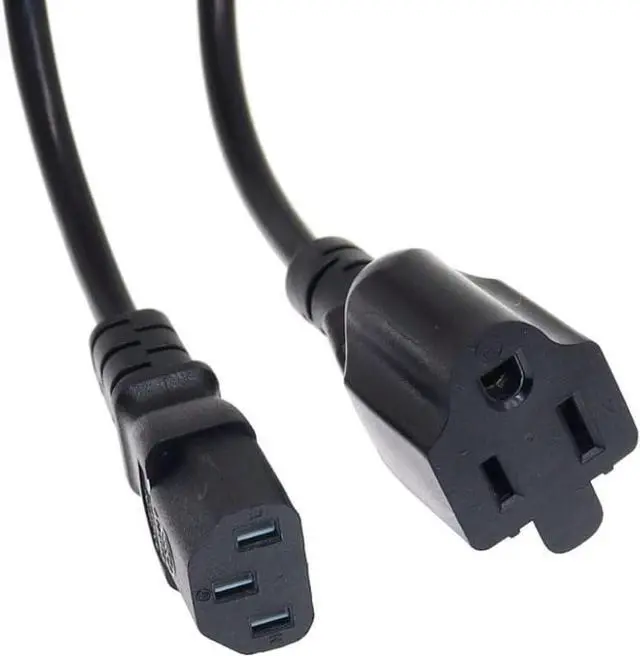 Alt view image 4 of 7 - Toptekits C14 to C13+NEMA 5-15R Y Splitter Power Plug Cord,Single IEC 320 C14 Male to C13+Nema 5-15R Female Splitter Adapter Cable Cord(C14 to C13/5-15R 1ft)