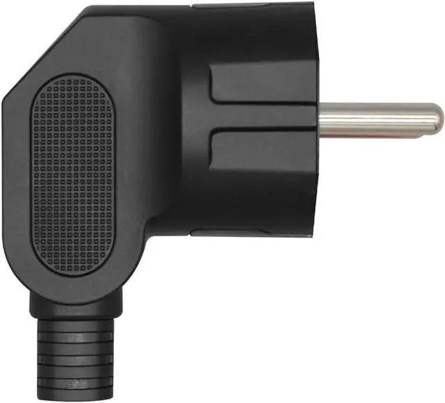 Alt view image 2 of 7 - (2 Pack) EU 16A Schuko French Korea 4.8mm Pin DIY Rewireable Power Plug ,Europlug Receptacles,Cee7 Adapter, European travel plug adapter (Black)