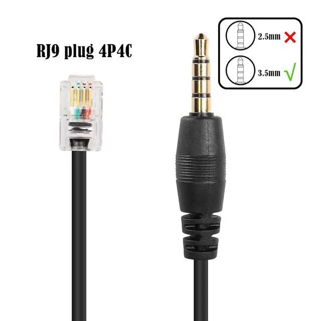 Alt view image 2 of 7 - 2 -Pack RJ9 to 3.5mm Audio Jack Cisco Telephone Cable RJ9 4P4C to 3.5mm Audio Male Plug Fixed Cisco Telephone Cable for Fixing Telephone Sets,Earphones,etc(32.6Inch/83cm)