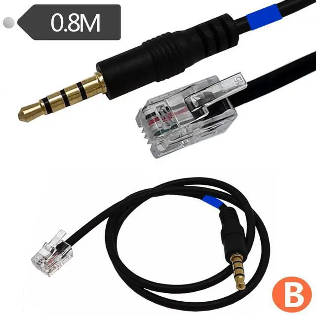 Alt view image 7 of 7 - 2 -Pack RJ9 to 3.5mm Audio Jack Cisco Telephone Cable RJ9 4P4C to 3.5mm Audio Male Plug Fixed Cisco Telephone Cable for Fixing Telephone Sets,Earphones,etc(32.6Inch/83cm)