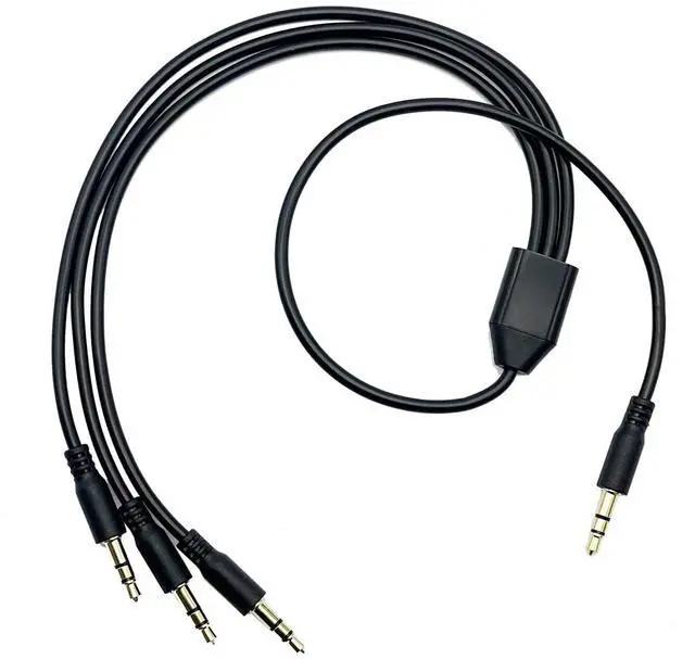 Alt view image 2 of 5 - Seadream Audio Y Splitte Cable ,3.5mm 1 Male to 3 Male Audio Splitter, TRS Stereo Jack Headphones Adapter Cable for Smartphone, Computer, Mp3, Earphone, Speakers (M to 3M),1.6ft