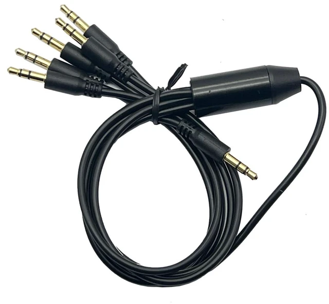 Alt view image 2 of 5 - Audio Y Splitte Cable ,3.5mm 1 Male to 5 Male Audio Splitter, TRS Stereo Jack Headphones Adapter Cable for Smartphone, Computer, Mp3, Earphone, Speakers (M to 5M),1.6ft/50cm