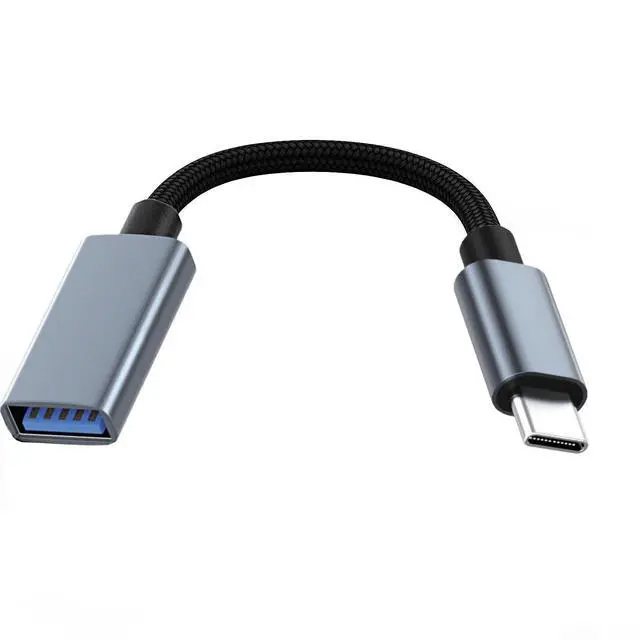 Alt view image 5 of 7 - USB C to USB 3.1 Adapter Braided Type C Male to USB Female | 5Gbps, OTG Cable, Nylon Braided, Aluminium, Compatible with iPhone 17 Pro Max Air 16 15 Galaxy S26 MacBook Air iPad,1ft/30cm