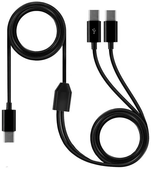 Alt view image 2 of 6 - 2 in 1 USB Type C Splitter Cable,USB C Male to 2 USB C Male Data Snyc and Charging Cord,USB C Multi Charging Cable for Cell Phones,Tablets and More(5FT/1.5M) 1-to-2