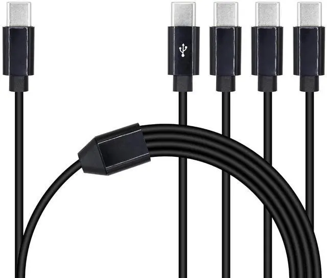 Alt view image 2 of 5 - 4 in 1 USB Type C Splitter Cable,USB C Male to 4 USB C Male Data Snyc and Charging Cord,USB C Multi Charging Cable for Cell Phones,Tablets and More(5FT/1.5M) 1-to-4