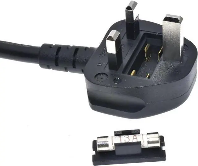 Alt view image 5 of 7 - UK to C13 Long Power Cord Plug, British/England/Ireland/Scotland Standard 3 Prong BS1363 to IEC C13 Heavy Duty Power Cord with Fuse, 220 Volt Power Cord, 16AWG, 10ft/3m
